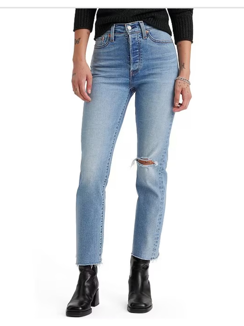 Levi's® Wedgie High Rise Straight Leg Destructed Jeans